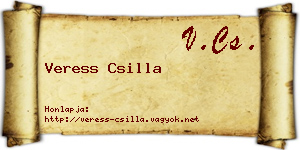 Veress Csilla névjegykártya